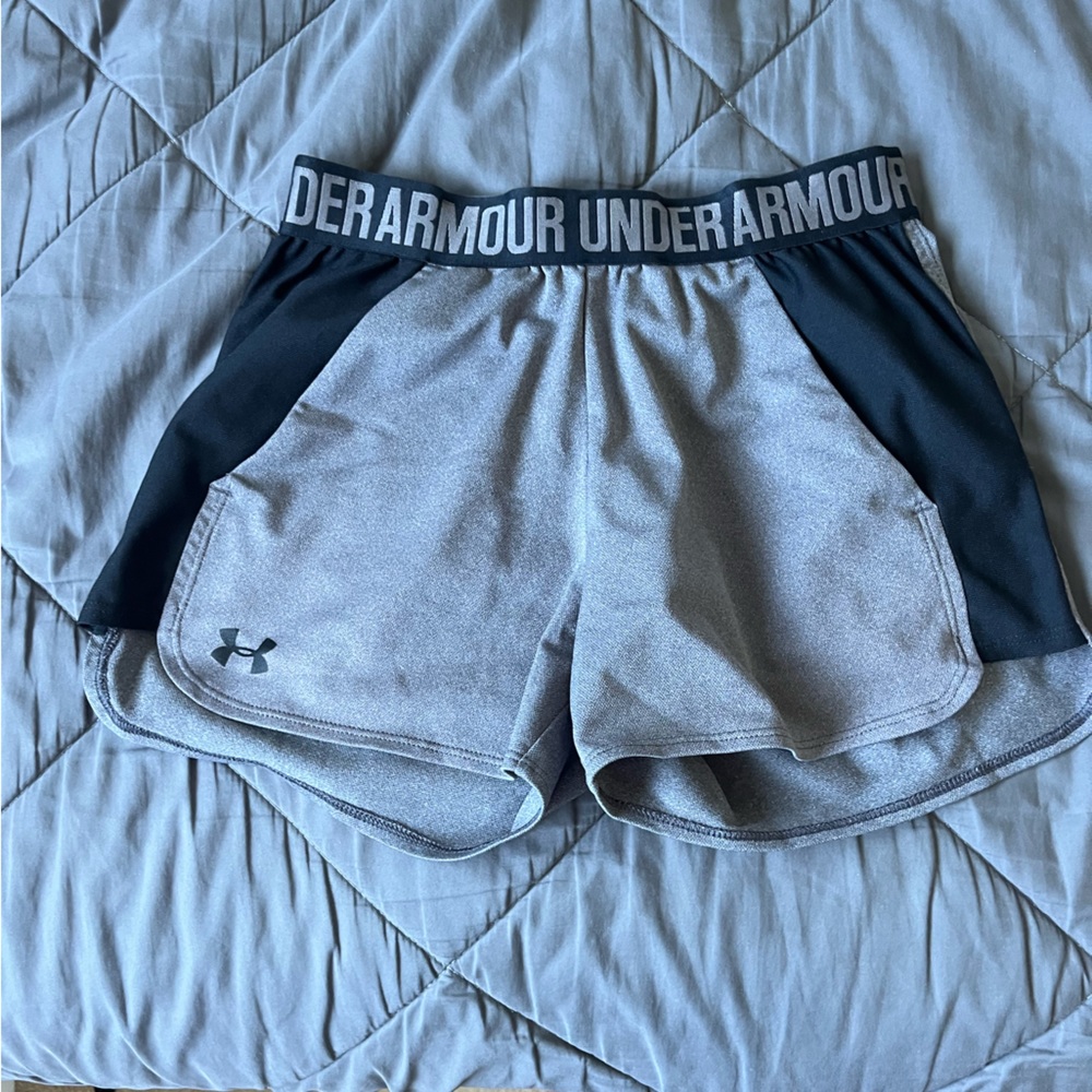 Gray athletic shorts